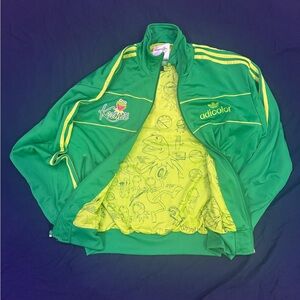 LIMITED EDITION ADIDAS ADICOLOR KERMIT THE FROG JACKET ( WITH ORIGINAL BOX)